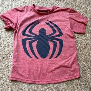 Youth Unisex Marvel Spider-Man Big Logo Short Sleeve Tee‎ Red Heather large